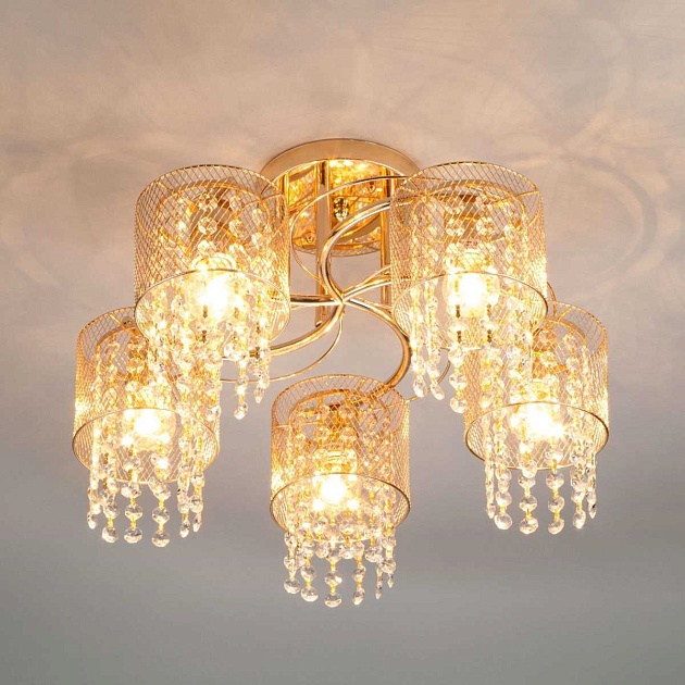 Потолочный светильник Eurosvet 30137/5 золото изображение 1 Потолочный светильник Eurosvet 30137/5 золото Фото № 1