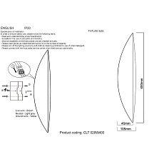 Настенный светильник Crystal Lux CLT 029W400 WH 1