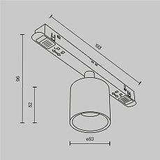 Трековый светодиодный светильник Maytoni Technical Exility Alfa S TR132-2-7W3K-W 1