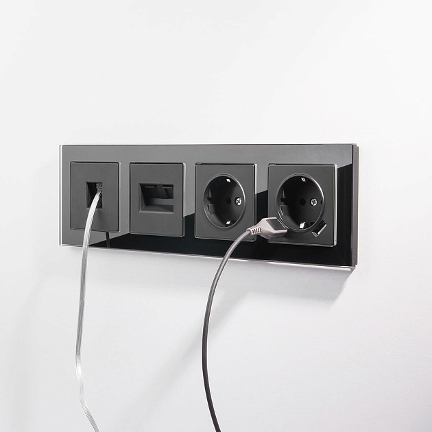 Розетка с заземлением Werkel черный матовый W1171008 4690389156878 изображение 11 Розетка с заземлением Werkel черный матовый W1171008 4690389156878 Фото № 11