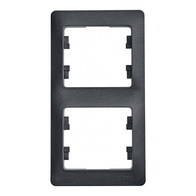 Рамка 2-постовая Systeme Electric Glossa антрацит GSL000706 Фото № 1
