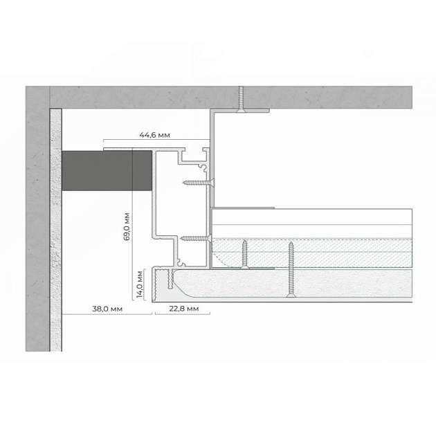 Теневой профиль FerGipps черный БП 80 УТ000001650 изображение 2 Теневой профиль FerGipps черный БП 80 УТ000001650 Фото № 2