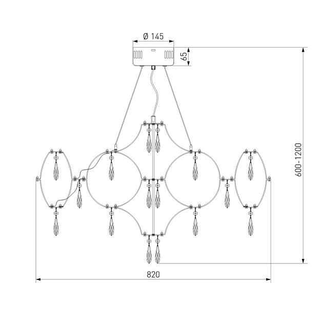 Подвесная светодиодная люстра Bogates Tense 443/1 Фото № 2