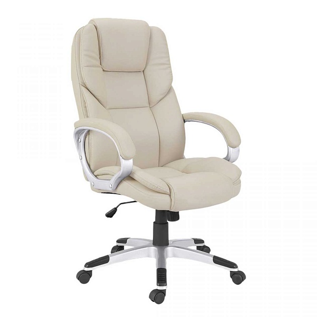 Кресло руководителя AksHome Leon кремовый, экокожа 44099 Фото № 1