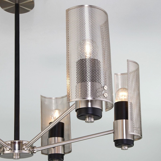 Потолочная люстра Eurosvet Grino 70139/6 никель изображение 4 Потолочная люстра Eurosvet Grino 70139/6 никель Фото № 4