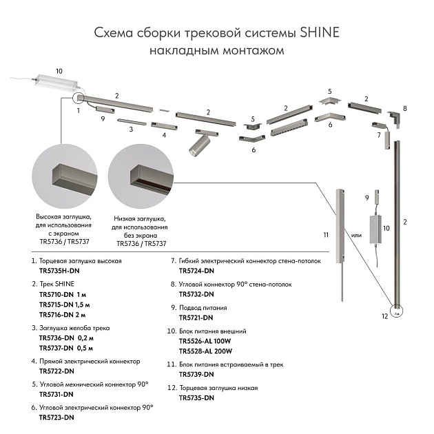 Подвод питания Denkirs Shine Base TR5721-DN изображение 4 Подвод питания Denkirs Shine Base TR5721-DN Фото № 4