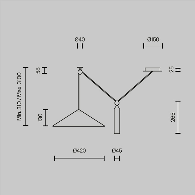 Подвесной светильник Maytoni Technical Peso P080PL-01W Фото № 2