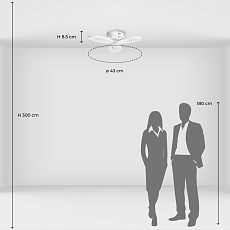 Потолочная светодиодная люстра De City Мадлен 424018003 1