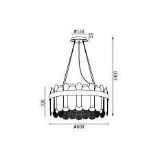 Подвесная люстра Vele Luce Delizia VL3185P12 5