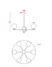 Подвесная люстра Freya Marble FR5230PL-06BS 1