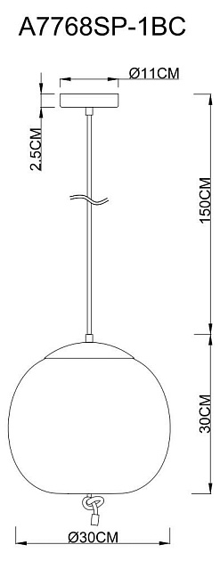 Подвесной светодиодный светильник Arte Lamp Cody A7768SP-1BC изображение 3 Подвесной светодиодный светильник Arte Lamp Cody A7768SP-1BC Фото № 3