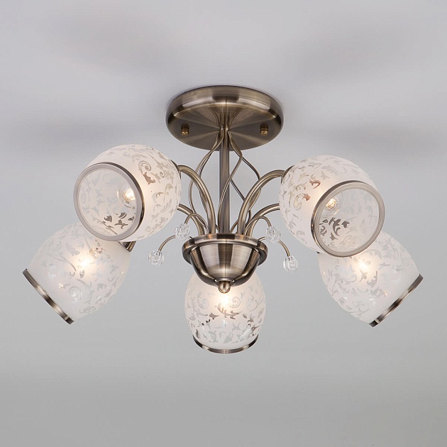 Подвесная люстра Eurosvet 30026/5 античная бронза изображение 1 Подвесная люстра Eurosvet 30026/5 античная бронза Фото № 1