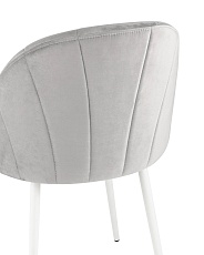 Кухонный стул Stool Group Логан велюр светло-серый белые ножки AV 413-B24-02 5