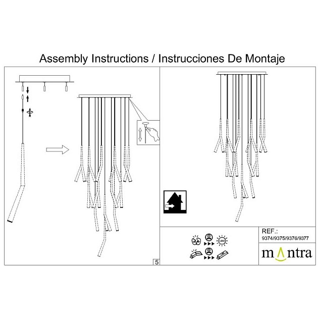 Потолочное основание Mantra Modular Light Florones 9375 Фото № 3
