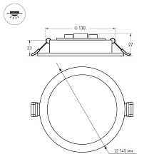 Встраиваемый светодиодный светильник Arlight DL-BL145-12W Day White 021437 5