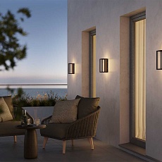Уличный настенный светильник Maytoni Outdoor Frame O527WL-L12B3K 4
