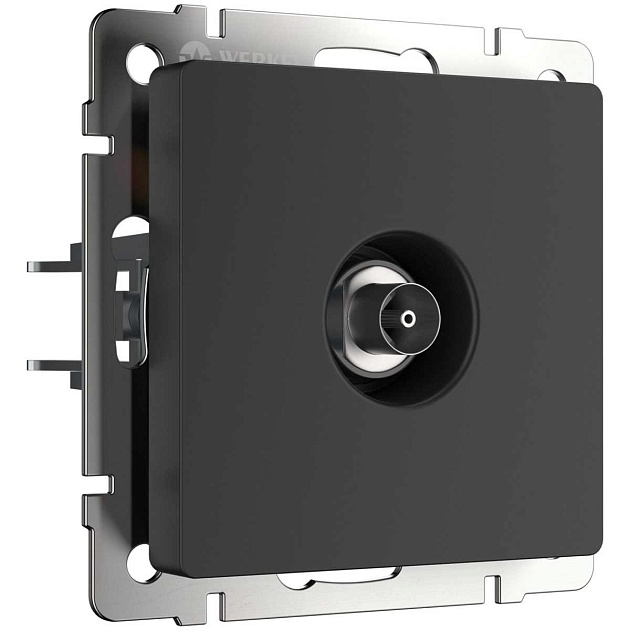 ТВ-розетка оконечная Werkel черный матовый W1183008 4690389157028 Фото № 1