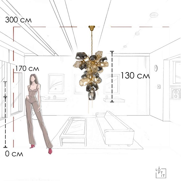 Подвесная люстра LOFT IT Britannica 10401/800M Фото № 2