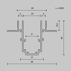 Шинопровод встраиваемый Maytoni Exility TRX034LS-222B 5