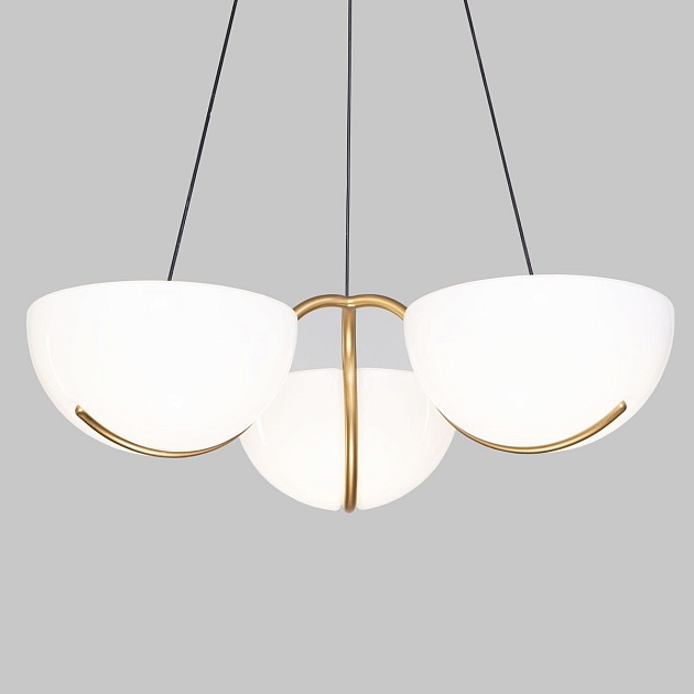 Подвесная светодиодная люстра Eurosvet Emisfero 50083/3 LED золото изображение 5 Подвесная светодиодная люстра Eurosvet Emisfero 50083/3 LED золото Фото № 5