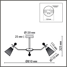 Потолочная люстра Lumion Classi Aurica 8046/8C 1
