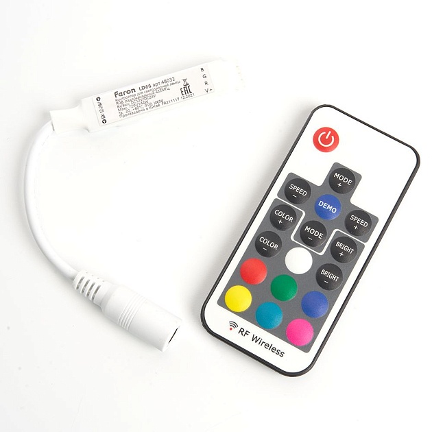 Контроллер для RGB светодиодной ленты Feron LD66 48032 изображение 1 Контроллер для RGB светодиодной ленты Feron LD66 48032 Фото № 1