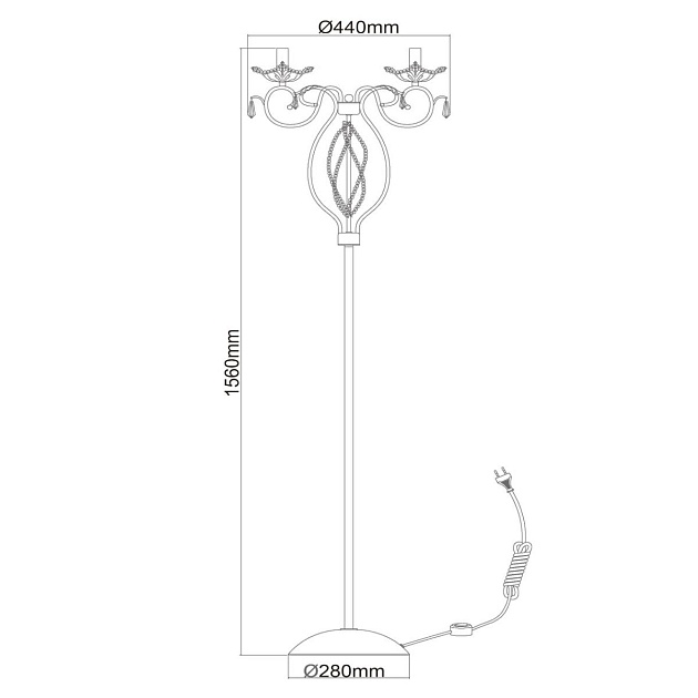 Торшер Chiaro Валенсия 299042303 Фото № 6