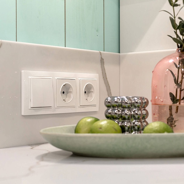 Выключатель двухклавишный Werkel белый W1120001 4690389155192 изображение 7 Выключатель двухклавишный Werkel белый W1120001 4690389155192 Фото № 7