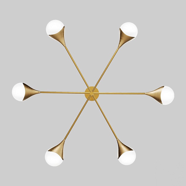 Подвесная люстра Eurosvet Calyx 60168/6 латунь Фото № 5