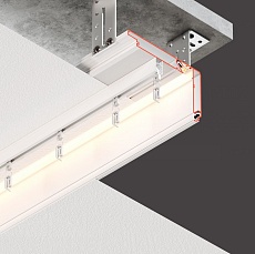 Профиль Flexy для изготовления прямых и угловых ниш для штор 11313 STANDART02 80 LED 9016 2