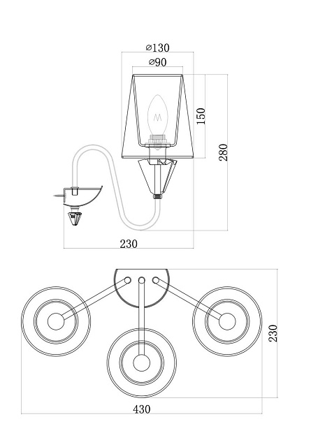 Бра Maytoni Florero MOD078WL-03CH изображение 2 Бра Maytoni Florero MOD078WL-03CH Фото № 2