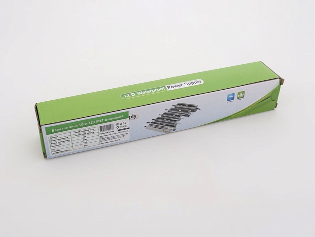 Блок питания LEDS POWER 50Вт 12В IP67 алюминий 004976 Фото № 1