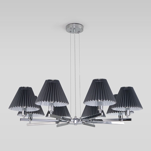 Подвесная люстра Eurosvet Peony 60136/8 хром/графит Фото № 1