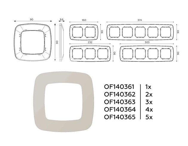 Рамка AMBRELLA VOLT OF140361 изображение 2 Рамка AMBRELLA VOLT OF140361 Фото № 2