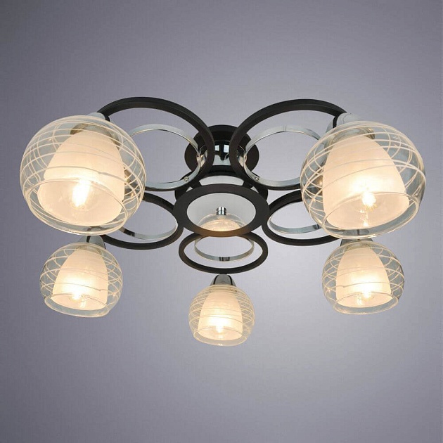 Потолочная люстра Arte Lamp Ginevra A1604PL-5BK Фото № 2