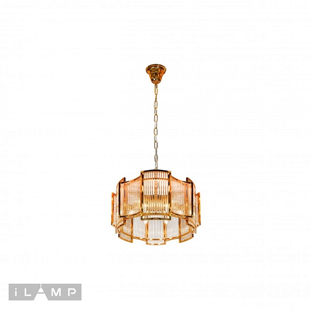 Подвесная люстра iLamp Tribeca MD0276-6A GOLD+CLEAR Фото № 3