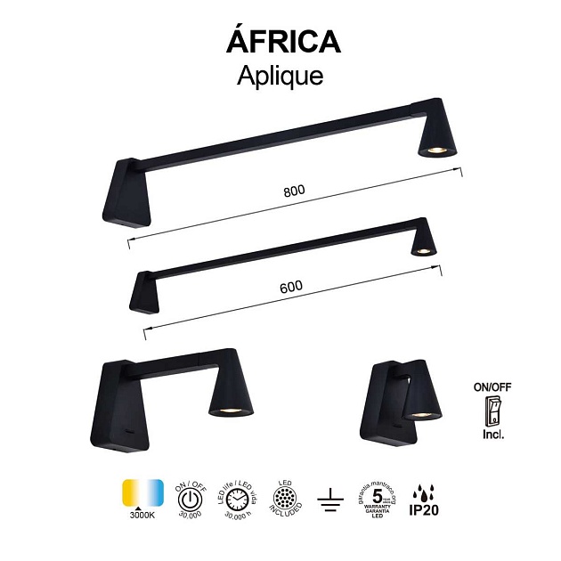 Настенный светильник Mantra Africa 9413 Фото № 7