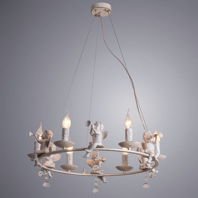 Подвесная люстра Arte Lamp Amur A1133SP-6WG изображение 4 Подвесная люстра Arte Lamp Amur A1133SP-6WG Фото № 4