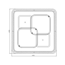 Потолочная светодиодная люстра Escada Module 10235/4Led Square 1
