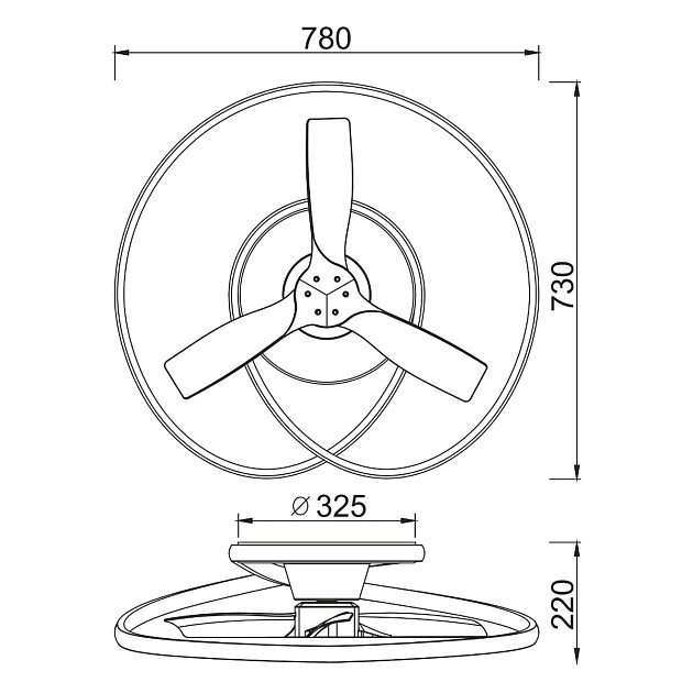 Потолочная светодиодная люстра-вентилятор Mantra OCEAN 8235 изображение 2 Потолочная светодиодная люстра-вентилятор Mantra OCEAN 8235 Фото № 2