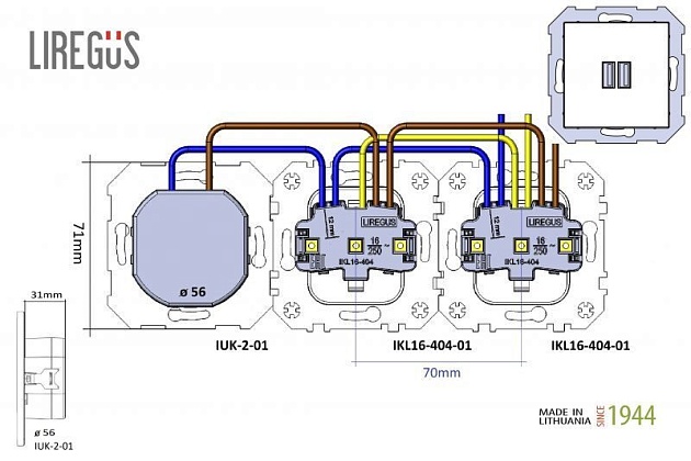 Розетка 2xUSB Liregus Retro черный матовый 29-217 Фото № 2