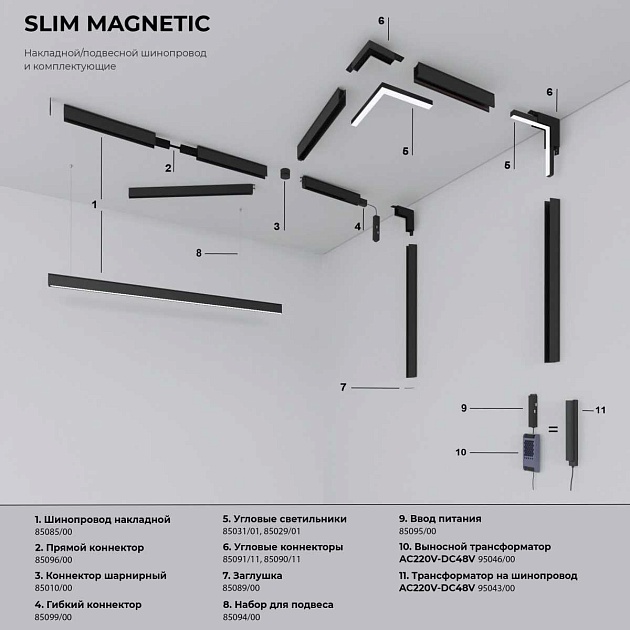 Ввод питания Elektrostandard Slim Magnetic 85095/00 a057210 Фото № 3