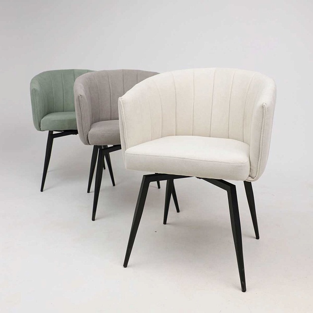 Поворотное кресло AksHome Melon светло-бежевый, ткань 82154 Фото № 6