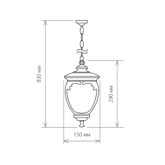 Уличный подвесной светильник Elektrostandard Andromeda H (GLYF-8024H) a027997 Фото № 4