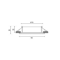 Встраиваемый светильник Hesby Lighting Hesby Eclipse IP20,15Вт, GU10, белый HSBL_0112 1