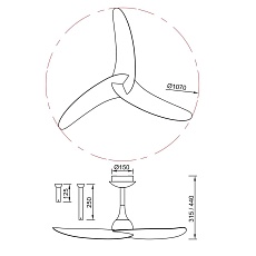 Люстра-вентилятор Mantra IPANEMA III 9042 2