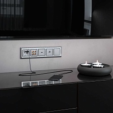 ТВ-розетка оконечная Werkel cеребряный рифленый W1183009 4690389159909 2