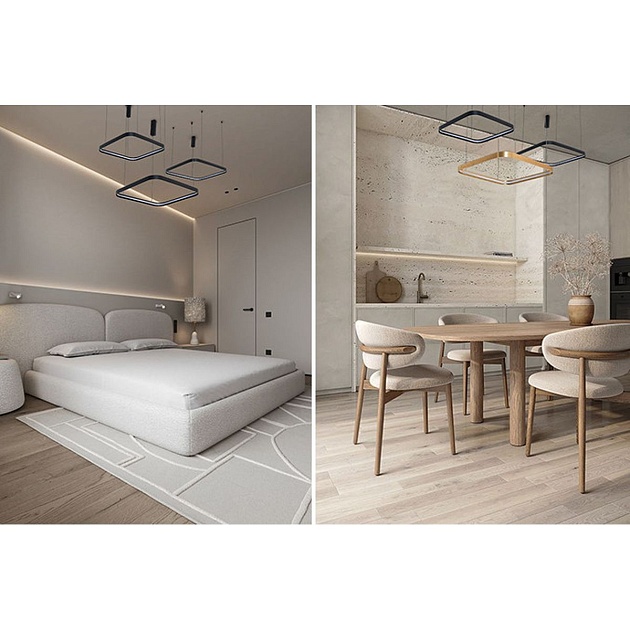 Подвесной светодиодный светильник Italline IT013-6024 gold 3000K Фото № 8