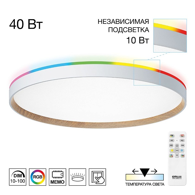 Потолочный светодиодный светильник Citilux Etalon CL750500R Фото № 1