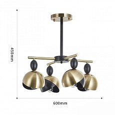 Потолочная люстра Arte Milano Neapolis71307 271307/4 BK/GD 1